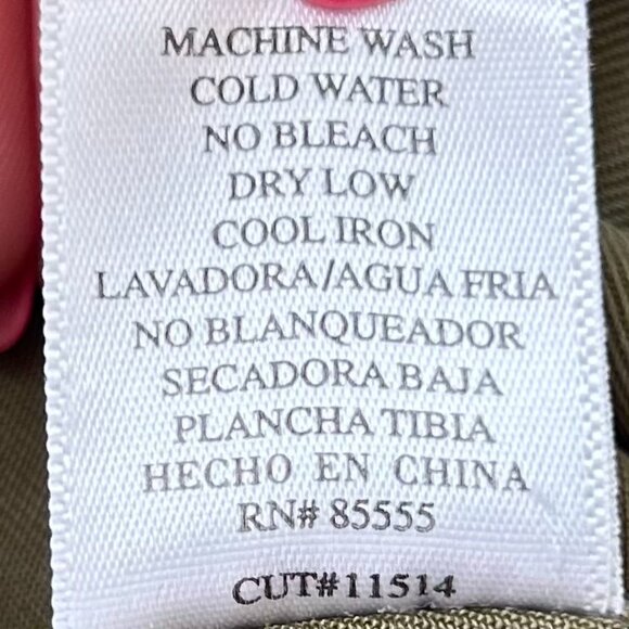 Revolve Pistola 100% Tencel Utility Button Down Long Sleeve Shirt Army Green XS - Picture 10 of 10